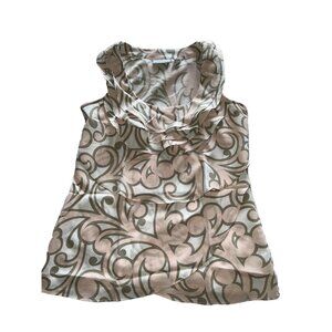 New York And Company Top blouse Short Sleeve size XS sheer layered career